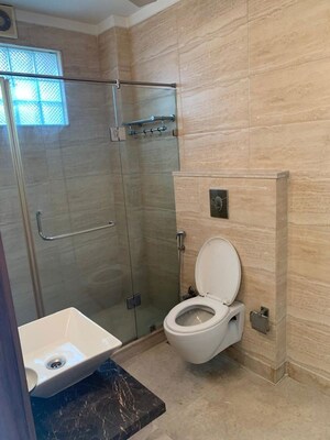 Bathroom in 3 BHK Builder Floor at Defence Colony – for Rent