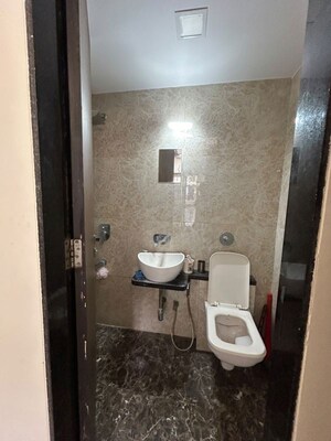 Bathroom in 3 BHK Apartment at Tricity Promenade, Seawoods – for Rent