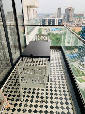 Balcony in 4 BHK Apartment at Vasavi GP Trends, Nanakramguda – for Rent