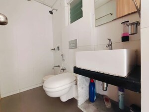 Bathroom in 1.5 BHK Apartment at Godrej Emerald Vista, Ghodbunder Road – for Rent