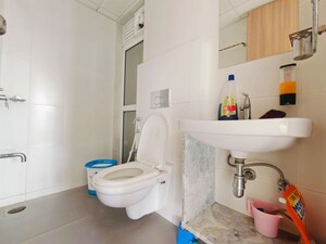 Bathroom in 1.5 BHK Apartment at Godrej Emerald Vista, Ghodbunder Road – for Rent