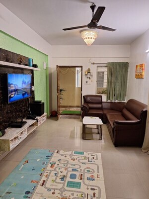 Living Room in 2 BHK Apartment at SLV Green City, Thanisandra Main Road – for Rent
