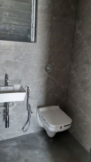 Bathroom in 2 BHK Apartment at Mandar Nature Glory, Kalwa – for Rent