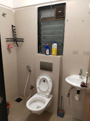 Bathroom in 1 BHK Apartment at Je And Vee Om Trimurti, Malad East – for Rent