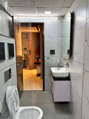 Bathroom in 4 BHK Builder Floor at Adarsh Nagar – for Rent