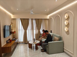 Living Room in 3.5 BHK Apartment at Marathon Monte South, Byculla West – for Rent