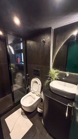 Bathroom in 1 BHK Apartment at Rohan Mirage, Matunga West – for Rent