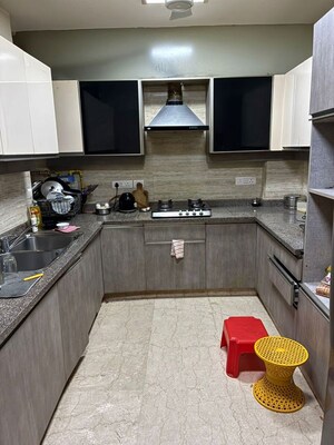 Kitchen in 3 BHK Builder Floor at Sarvodaya Enclave – for Sale