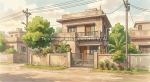  Independent House – Exterior View View at B N Sky Light, Sarthana Jakatnaka - for Sale