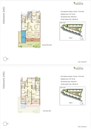 Floor Plan in 4 BHK Apartment at Embassy Grove, Kodihalli – for Sale