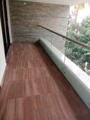 Balcony in 4 BHK Villa at Embassy Grove, Kodihalli – for Rent