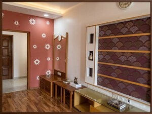 Living Room in 4 BHK Apartment at Thaltej – for Rent