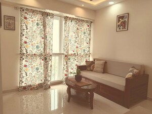 Living Room in 2 BHK Apartment at Adani Ten BKC, Bandra East – for Rent
