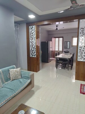 Living Room in 3 BHK Apartment at Vastrapur – for Rent