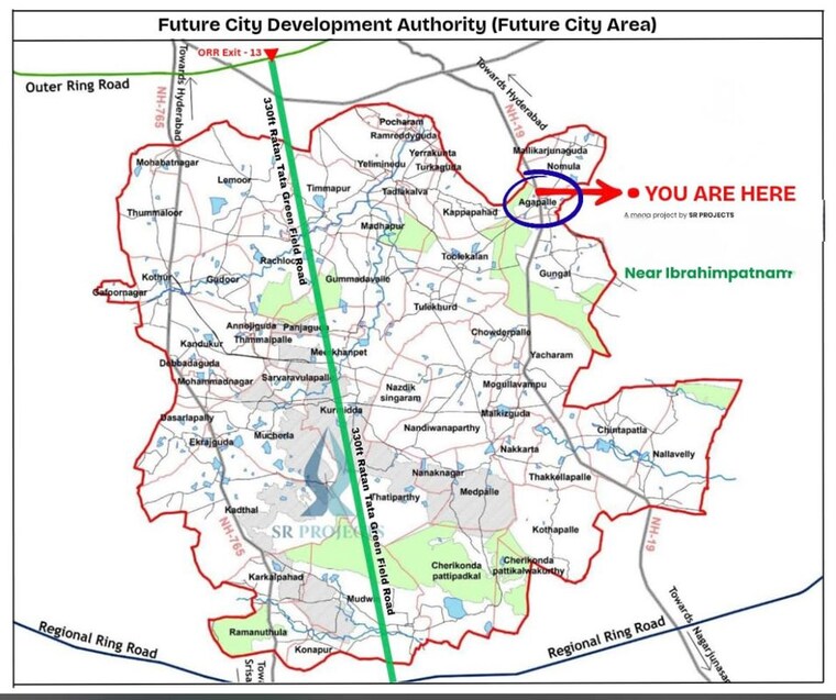 Map Location, ibrahimpatnam  1503 Sq.Ft. Plot In Ibrahimpatnam Hyderabad 10593077