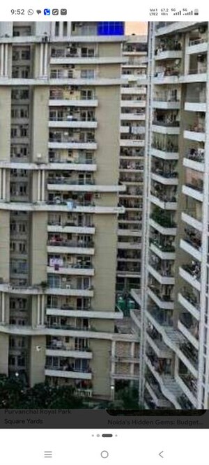 4 BHK Apartment – Exterior View View at Purvanchal Royal Park, Sector 137 - for Rent