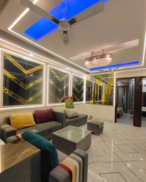 Living Room in 4 BHK Builder Floor at Dwarka Mor – for Rent