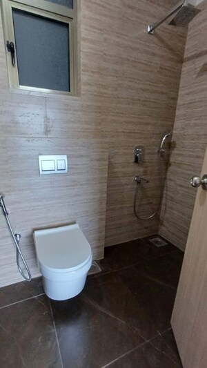 Bathroom in 3 BHK Apartment at Rajesh Raj Infinia, Malad West – for Rent