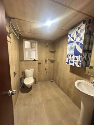 Bathroom in 3 BHK Apartment at Prestige High Fields, Gachibowli – for Rent