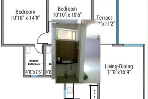 Floor Plan in 2 BHK Apartment at Dhanashree Aashiyana, Undri – for Sale