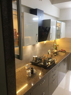 Kitchen in 3 BHK Apartment at Kanakia Rainforest, Andheri East – for Rent