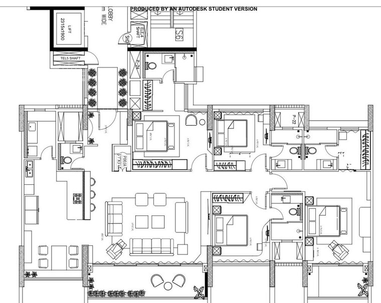 Floor Plan, peninsula-heights-bangalore 4 Bedroom 3869 Sq.Ft. Apartment In Jp Nagar Bangalore 10593828