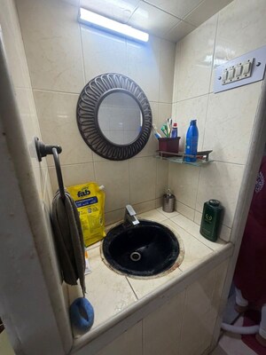 Bathroom in 1 BHK Apartment at Brightland Phase 1 CHS, Balkum Pada – for Rent