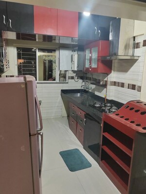 Kitchen in 2 BHK Apartment at GK Rose Icon, Pimple Saudagar – for Rent