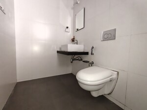 Bathroom in 3 BHK Apartment at Godrej Emerald, Ghodbunder Road – for Rent