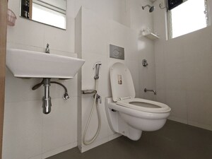 Bathroom in 3 BHK Apartment at Godrej Emerald, Ghodbunder Road – for Rent