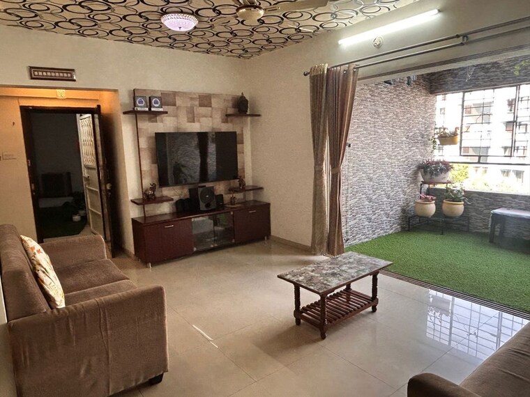 Living Room, giriraj-maxima 2 Bedroom 1000 Sq.Ft. Apartment In Wakad Pune 10445357