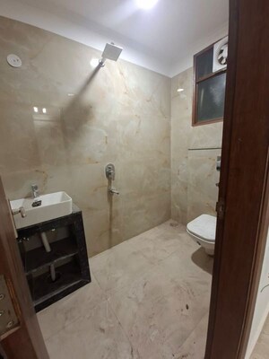 Bathroom in 3 BHK Builder Floor at Chattarpur – for Rent