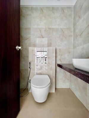 Bathroom in 1 BHK Apartment at Raymond Ten X Habitat, Pokhran Road No Two – for Rent