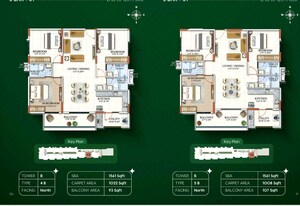 Floor Plan in 3 BHK Apartment at SBR Magnus, Katamnallur – for Sale