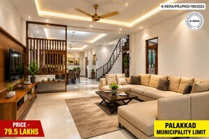 Living Room in 3 BHK Villa at Olavakode – for Sale