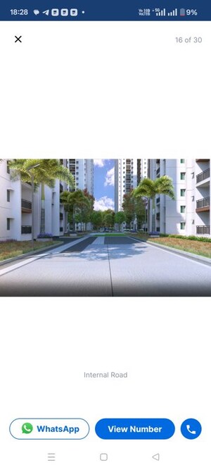 Balcony in 3 BHK Apartment at Aparna Zenon, Puppalaguda – for Rent