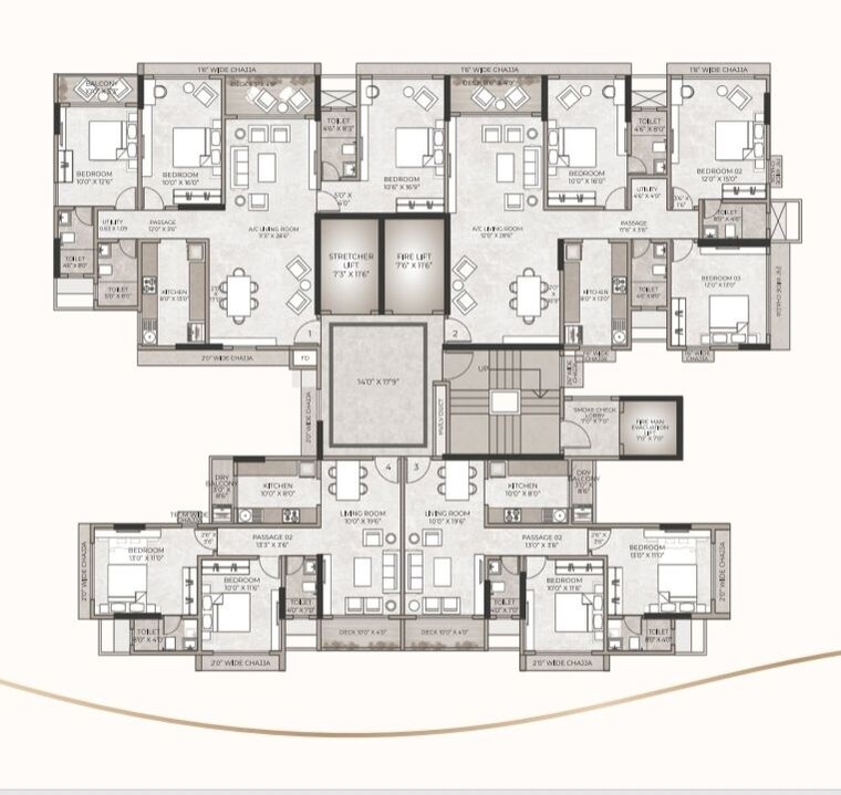 Floor Plan, psk-altair-77 3 Bedroom 1170 Sq.Ft. Apartment In Santacruz West Mumbai 10595537