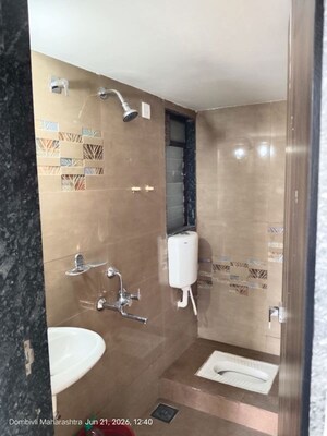 Bathroom in 1 BHK Apartment at Regency Anantam, Dombivli East – for Rent