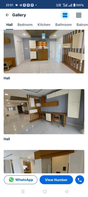 Kitchen in 3 BHK Apartment at Aparna Sarovar Grande, Nallagandla – for Rent