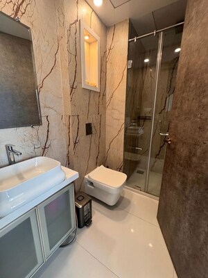 Bathroom in 4 BHK Apartment at Lodha World View, Worli – for Rent