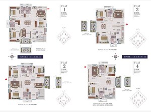 Floor Plan in 3 BHK Apartment at My Home Sayuk, Tellapur – for Sale