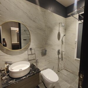 Bathroom in 3 BHK Apartment at Omkar Alta Monte, Malad East – for Rent