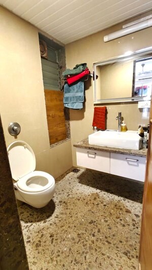 Bathroom in 3 BHK Apartment at Satellite Tower, Goregaon East – for Rent