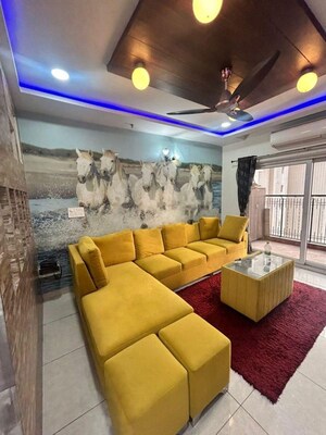 Living Room in 3 BHK Apartment at Prestige High Fields, Gachibowli – for Rent