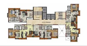 Floor Plan in 2 BHK Apartment at Metro Paramount, Shilphata – for Sale