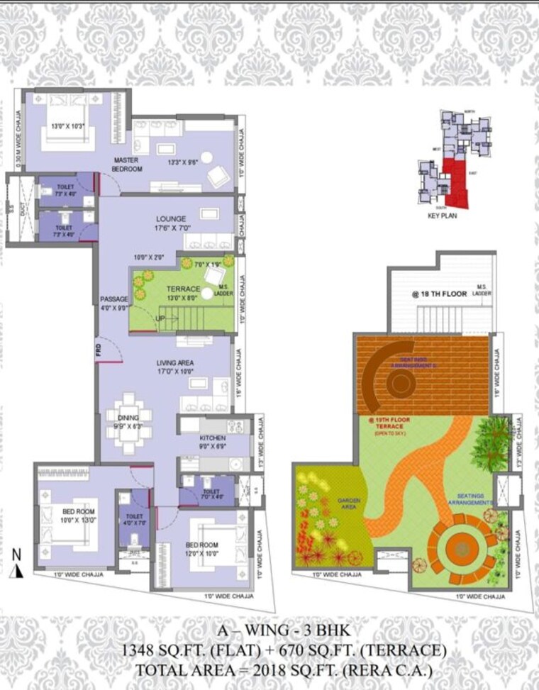 Floor Plan, triguni-heights 4 Bedroom 1348 Sq.Ft. Apartment In Borivali West Mumbai 10596273
