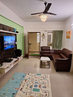 Living Room in 2 BHK Apartment at SLV Green City, Thanisandra Main Road – for Rent