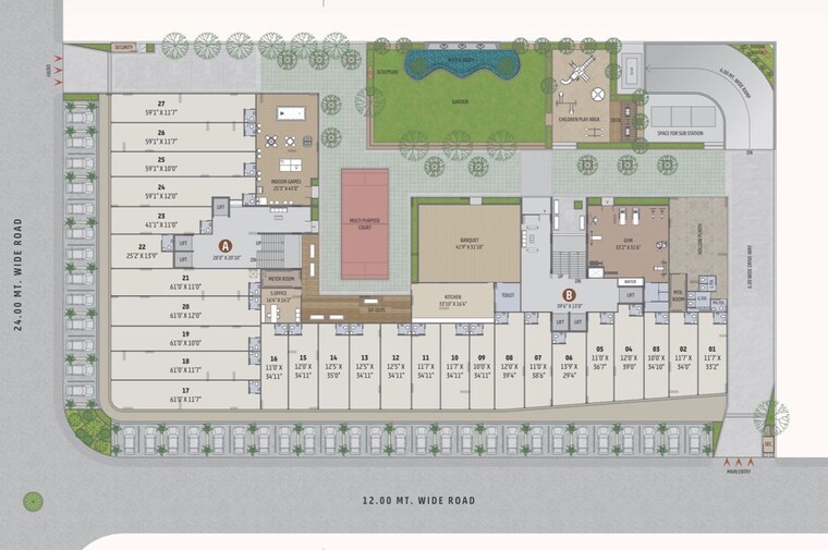 Master Plan, hr-eliseo 4 Bedroom 1534 Sq.Ft. Apartment In Shela Ahmedabad 10596540