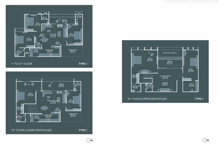Master Plan, kavisha-the-portrait 3 Bedroom 1156 Sq.Ft. Apartment In Shela Ahmedabad 10596615