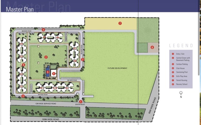 Master Plan, unitech-vistas 3 Bedroom 1557 Sq.Ft. Apartment In Sector 70 Gurgaon 10576008